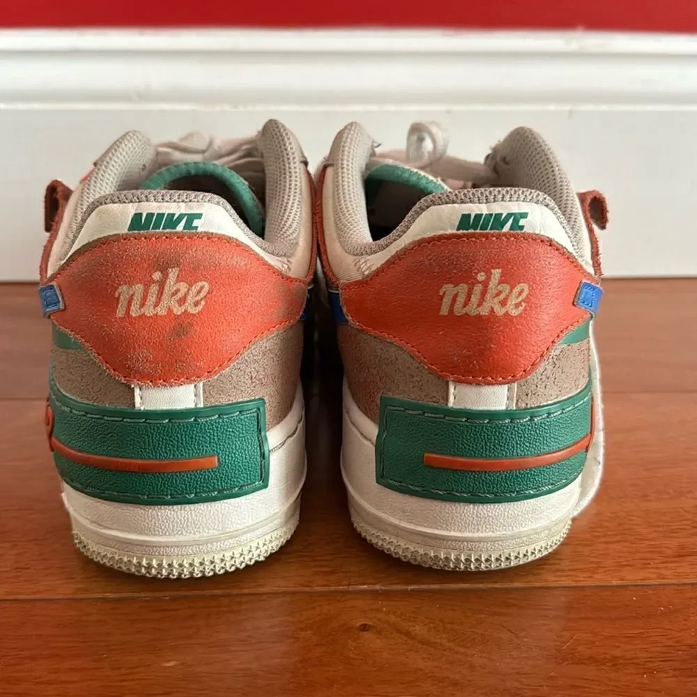 Nike Women's Sneakers Air Force‎ 1 Low Shadow Sail Blue Green sz 8 CI0919-109